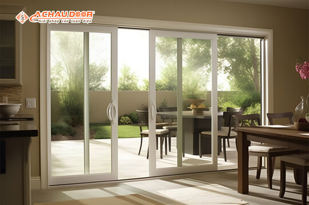 Cửa đi lùa trượt 4 cánh nhôm JMA hệ 55 2 Cửa đi lùa trượt 4 cánh nhôm JMA hệ 55