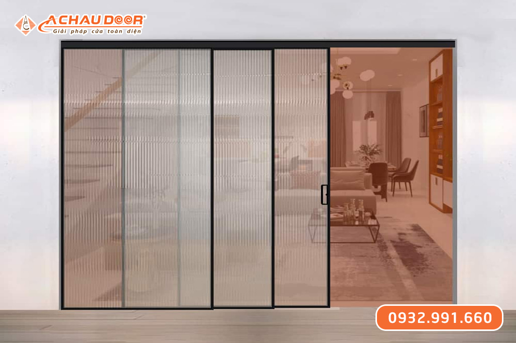 Cửa nhôm trượt quay Slim 3 cánh 2 Cửa nhôm trượt quay Slim 3 cánh