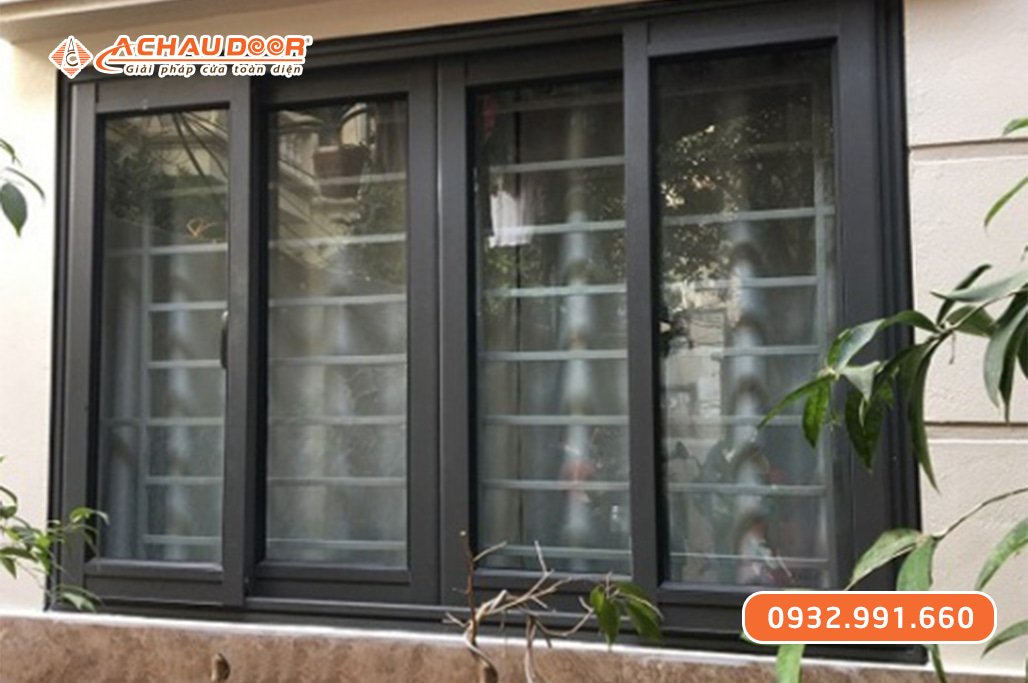 Cửa sổ lùa trượt 4 cánh nhôm JMA hệ 55 2 Cửa sổ lùa trượt 4 cánh nhôm JMA hệ 55