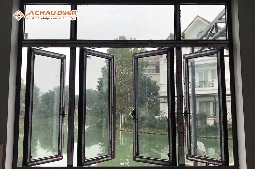 Cửa sổ mở quay 4 cánh nhôm JMA hệ 55 3 Cửa sổ mở quay 4 cánh nhôm JMA hệ 55
