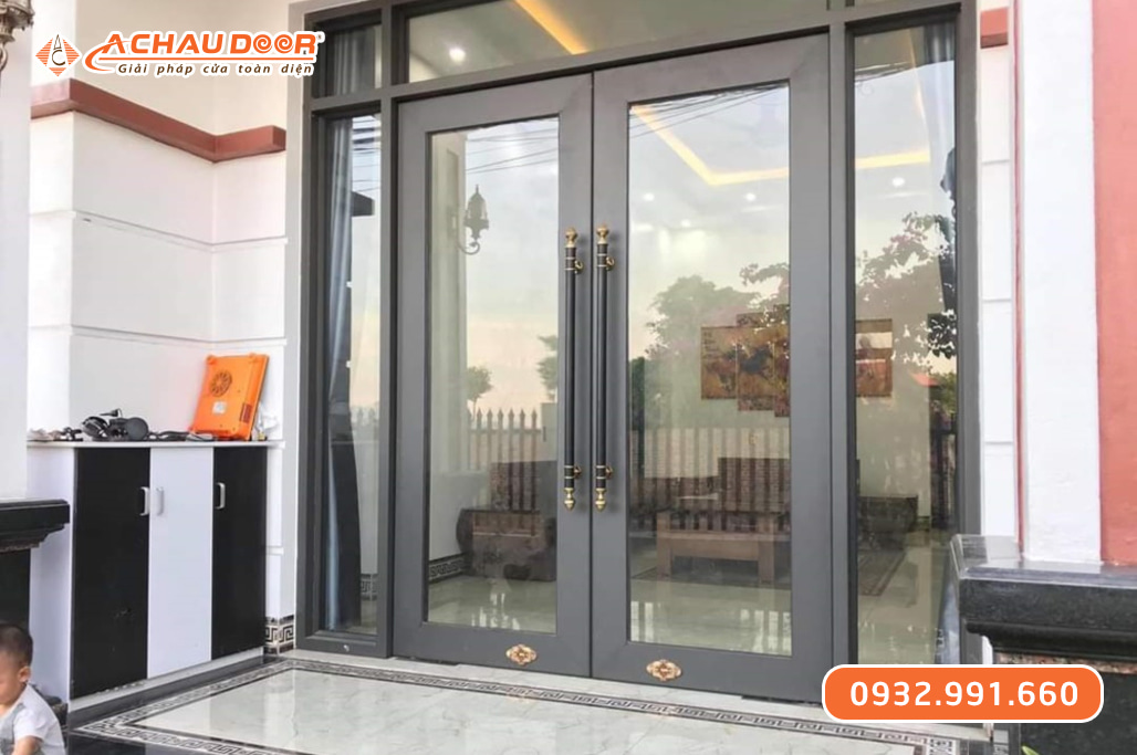 Cửa nhôm thuỷ lực bản 120 3 Cửa nhôm thuỷ lực bản 120