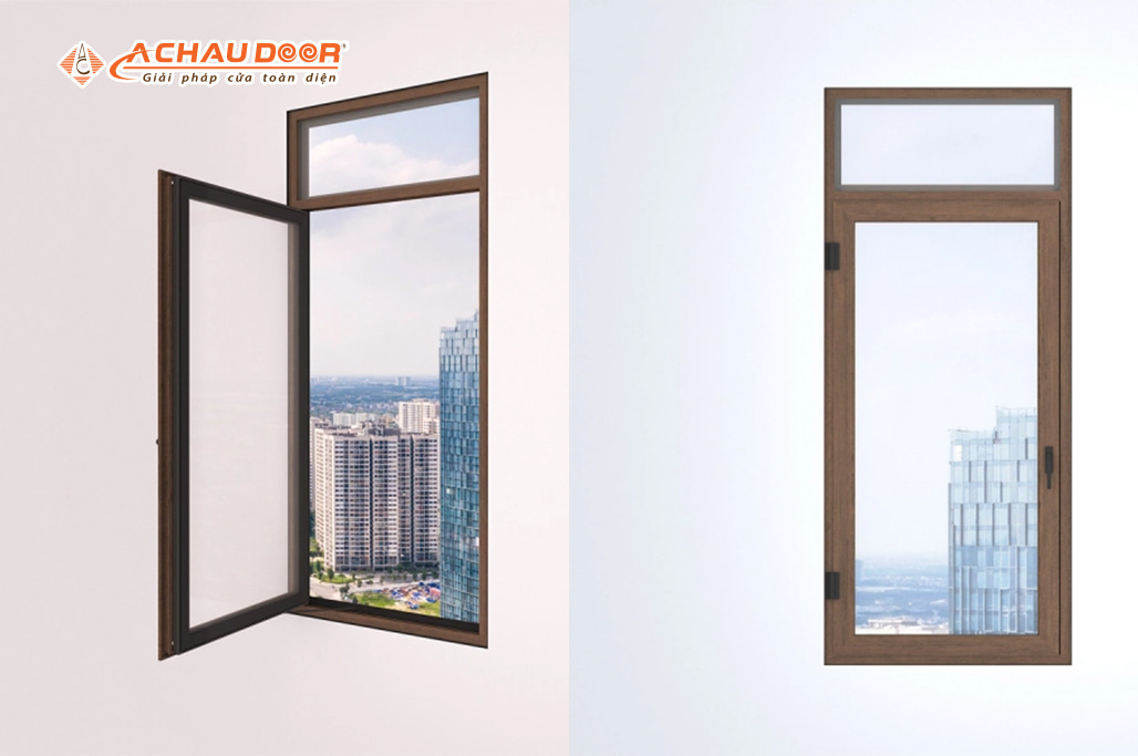 Cửa sổ mở quay 1 cánh nhôm JMA hệ 55 3 Cửa sổ mở quay 1 cánh nhôm JMA hệ 55