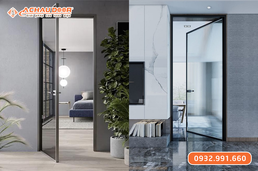 Cửa nhôm Slim 1 cánh mở quay 3 Cửa nhôm Slim 1 cánh mở quay