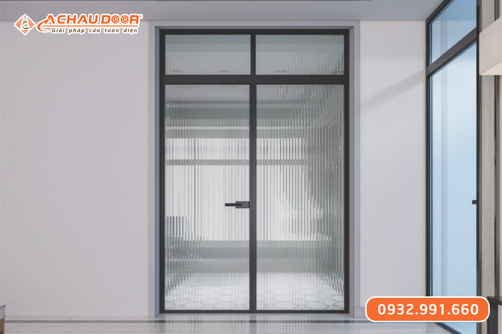Cửa nhôm Slim mở quay 2 cánh 3 Cửa nhôm Slim mở quay 2 cánh