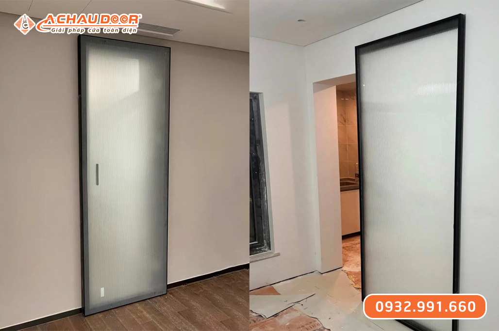 Cửa trượt Slim 1 cánh không ray dưới 3 Cửa trượt Slim 1 cánh không ray dưới