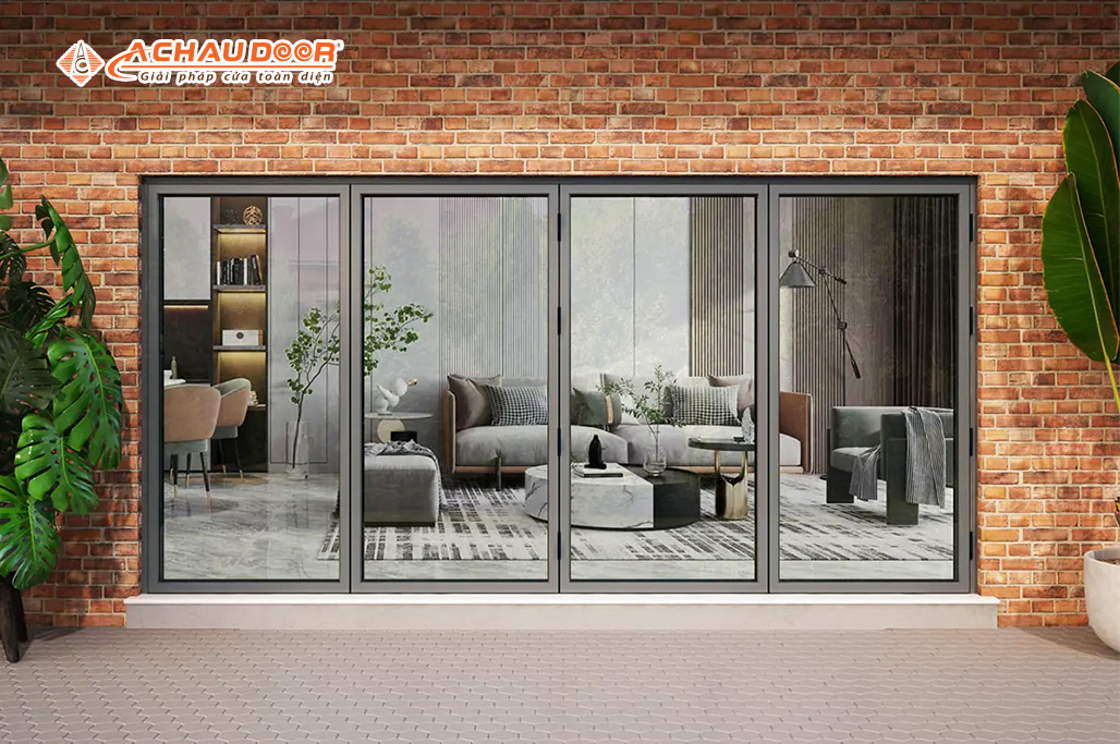Cửa đi lùa trượt 4 cánh nhôm JMA hệ 55 3 Cửa đi lùa trượt 4 cánh nhôm JMA hệ 55