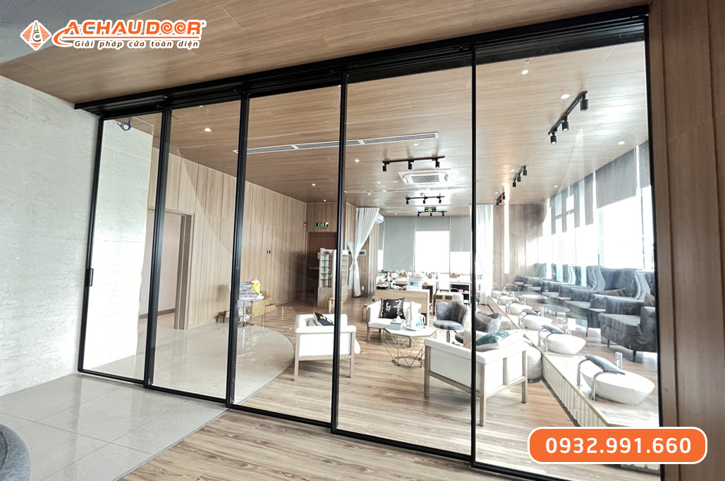 Cửa trượt Slim 5 cánh, 4 cánh lùa 1 cánh cố định 3 Cửa trượt Slim 5 cánh, 4 cánh lùa 1 cánh cố định