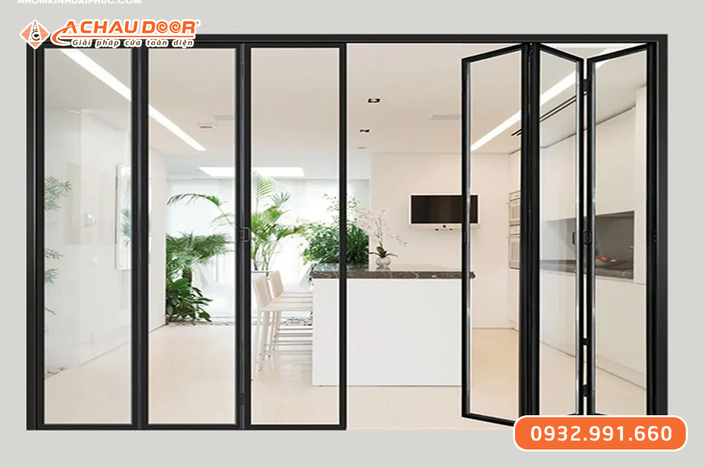 Cửa xếp trượt hệ Slim siêu mỏng 3 Cửa xếp trượt hệ Slim siêu mỏng