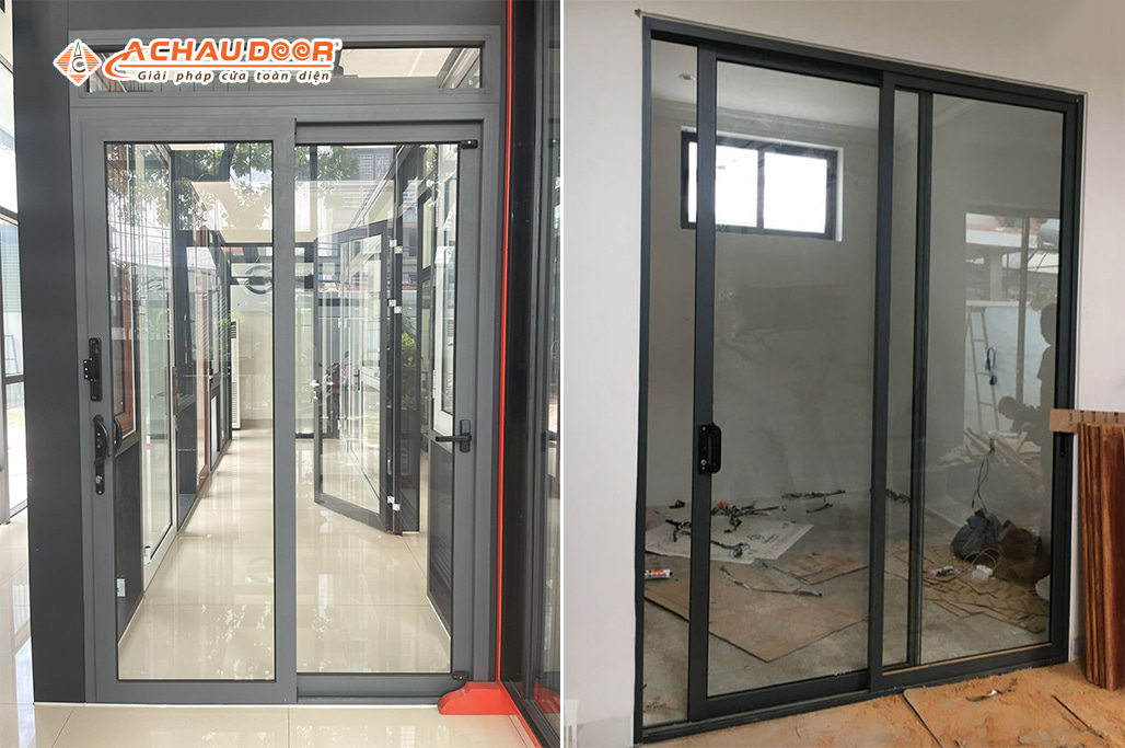 Cửa đi lùa trượt 2 cánh nhôm JMA hệ 55 3 Cửa đi lùa trượt 2 cánh nhôm JMA hệ 55