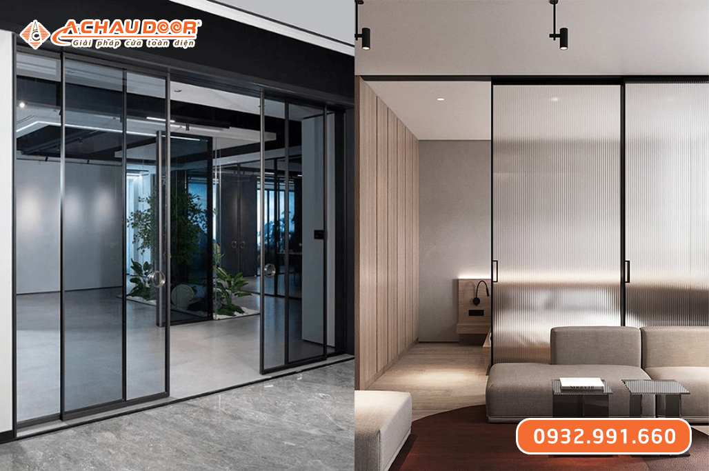 Cửa nhôm Slim tự động 3 Cửa nhôm Slim tự động
