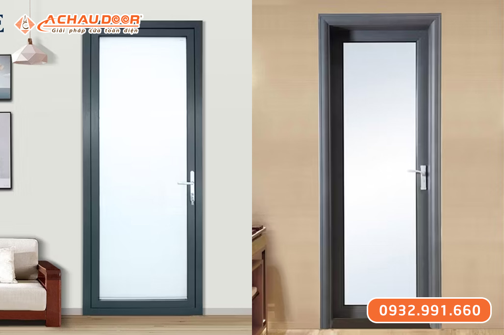 Cửa nhôm kính cường lực 10 ly mở 1 cánh 3 Cửa nhôm kính cường lực 10 ly mở 1 cánh