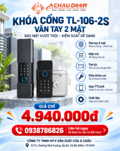 Khóa cổng vân tay 2 mặt TL-106-2s