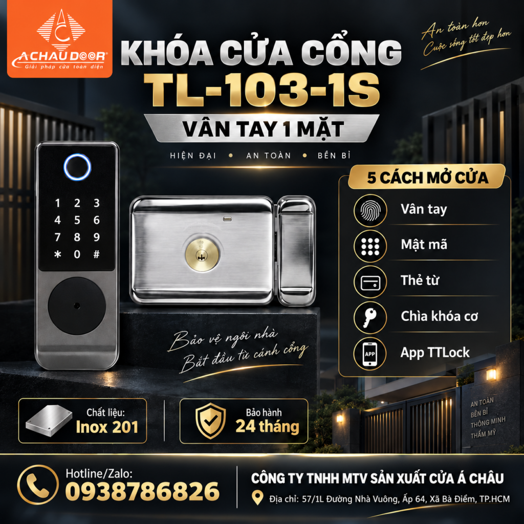Khóa cửa cổng vân tay TL-103-1S 1 TL 103 1s