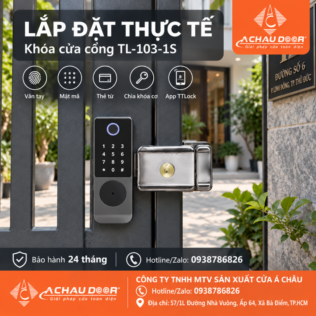 Khóa cửa cổng vân tay TL-103-1S 2 TL 103 1s 2