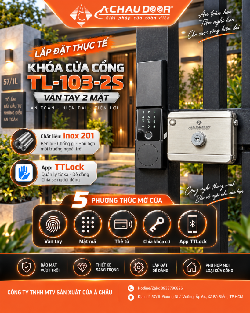 Khóa Cửa Cổng Vân Tay 2 Mặt TL-103-2S 2 TL 103 2S 1