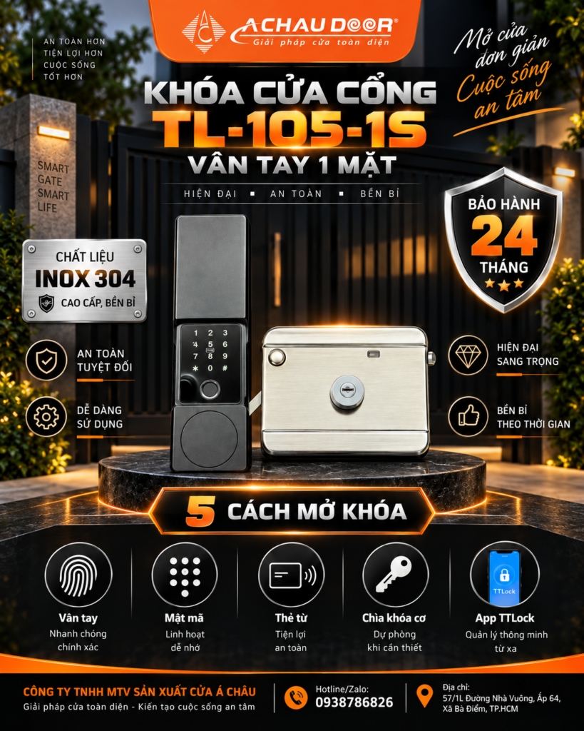 Khóa Cửa Cổng Vân Tay 1 Mặt TL-105-1S 1 TL 105 1s 1