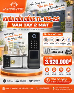 Khóa Cửa Cổng Vân Tay 2 Mặt TL-105-2S