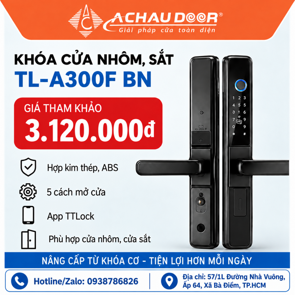 Khóa cửa nhôm sắt TL-A300F BN 3 TL-300F BN