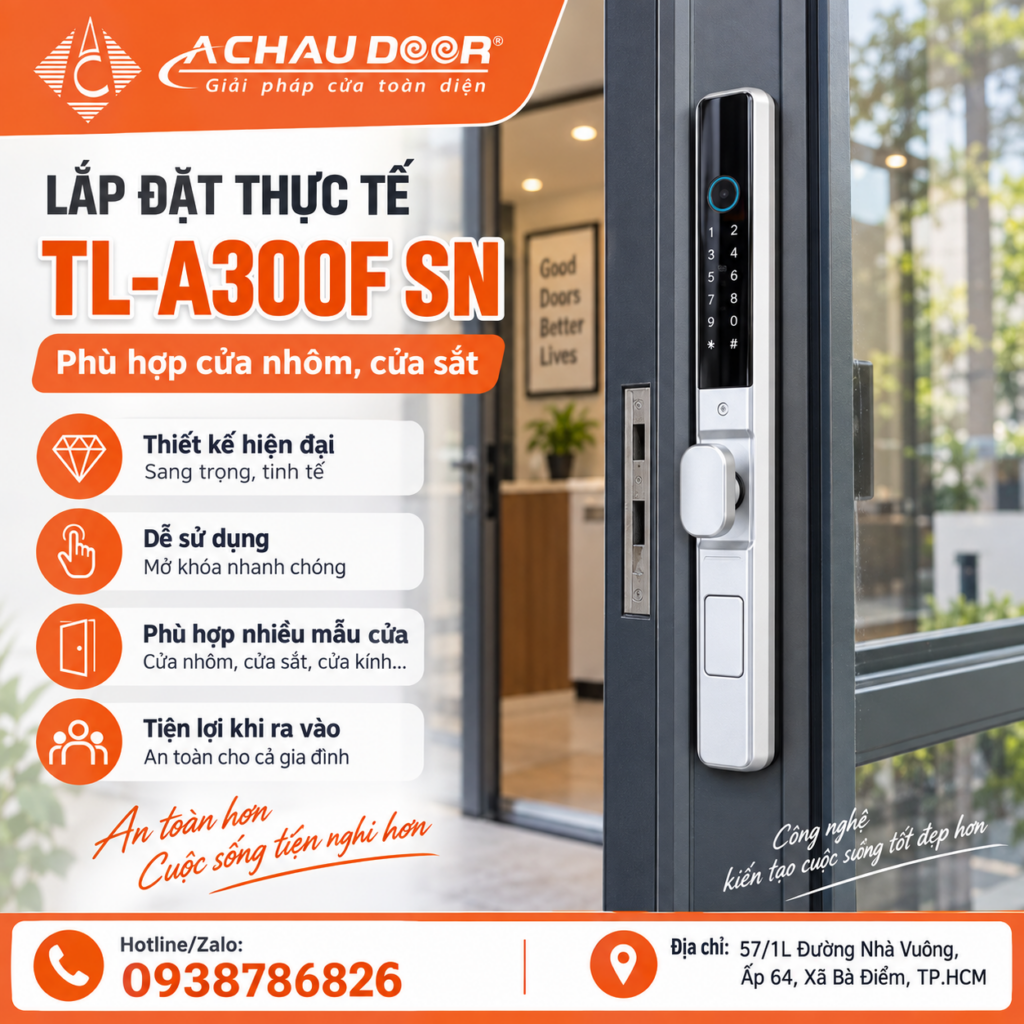 Khóa cửa nhôm sắt TL-A300F SN 2 TL 300F SN 1