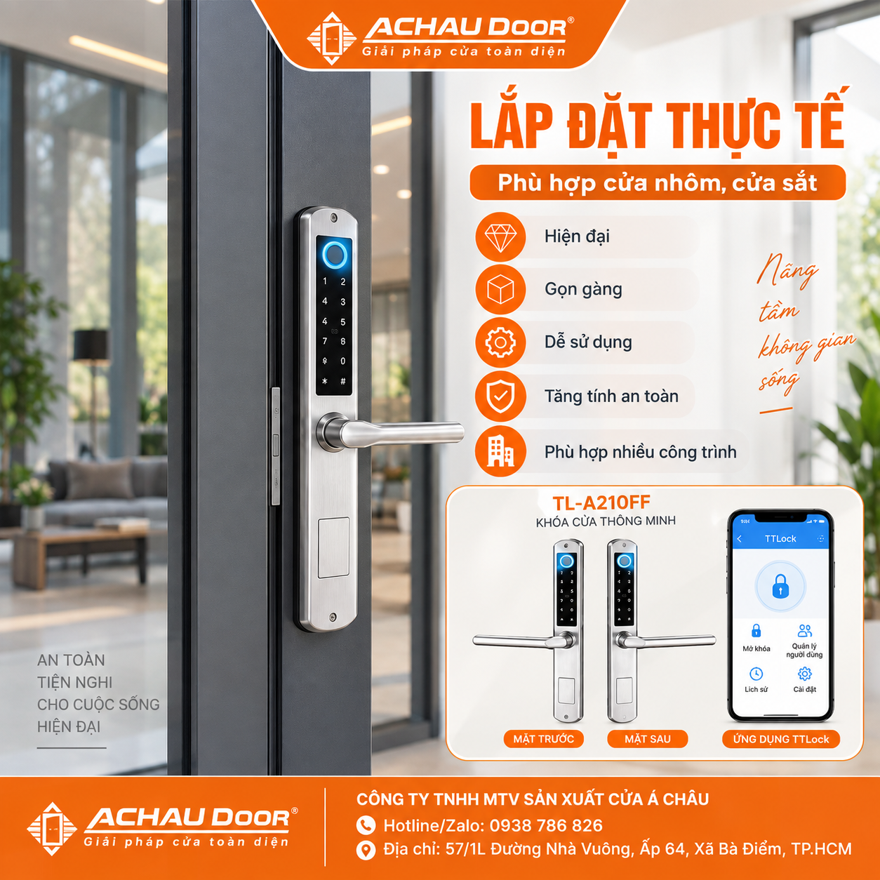 Khóa cửa nhôm TL-A210FF 2 TL-A210FF