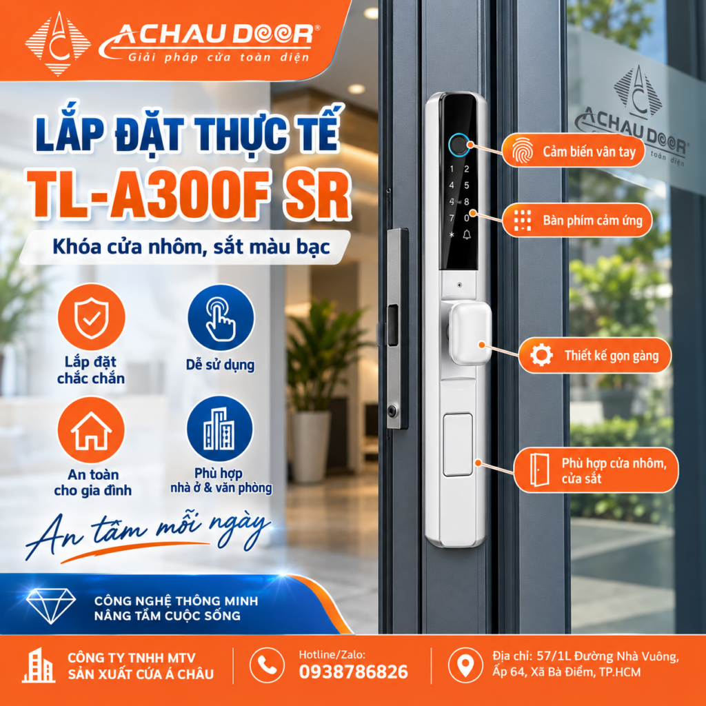 Khóa cửa nhôm sắt TL-A300F SR 2 TL-A300F SR
