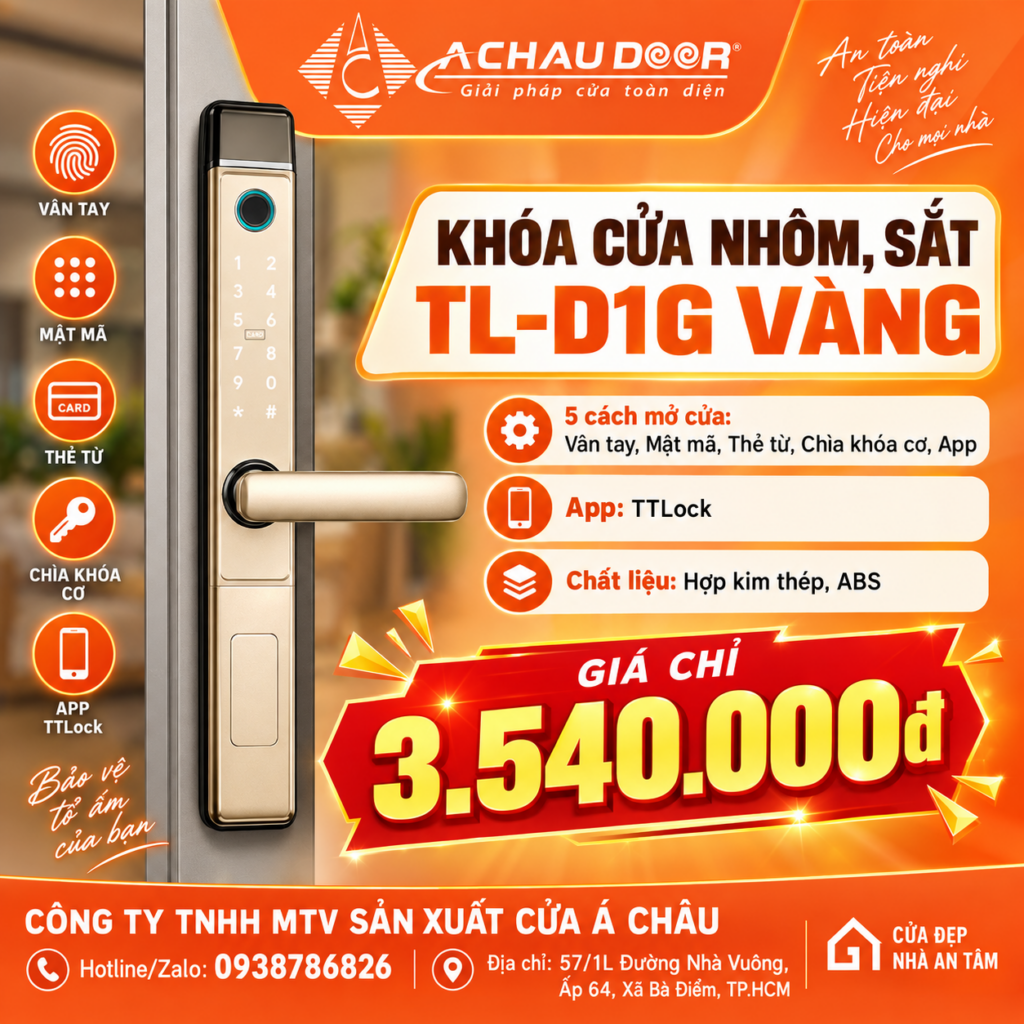 Khóa cửa nhôm sắt TL-D1G 3 TL-D1G