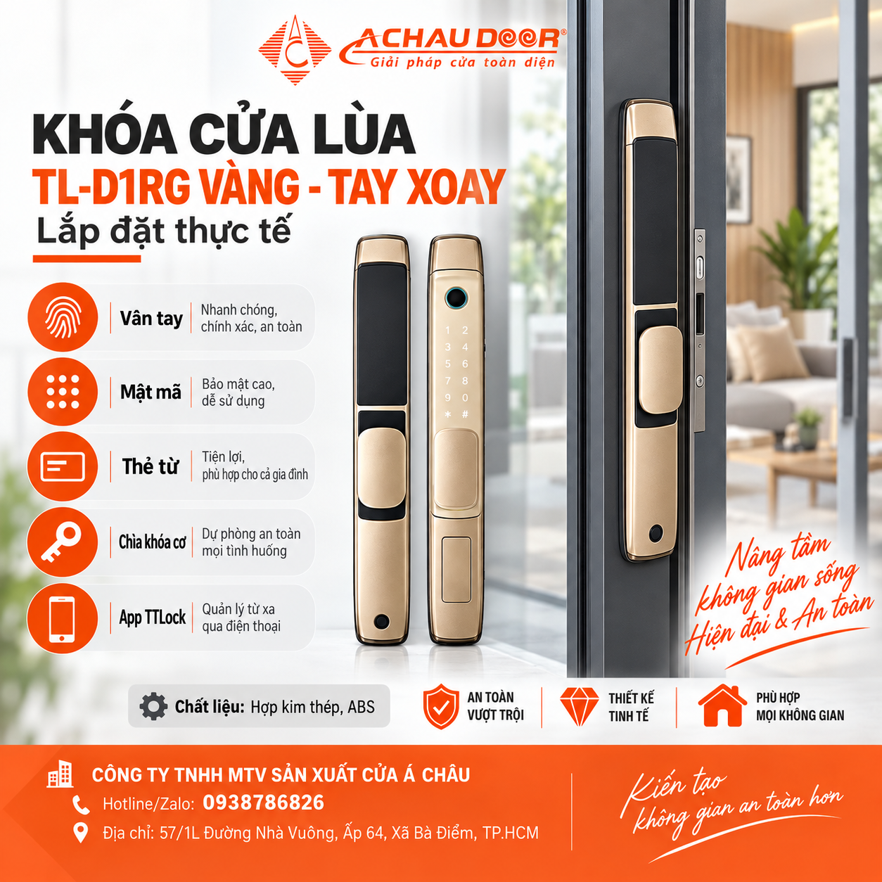 Khóa cửa lùa TL-D1RG 2 TL-D1RG