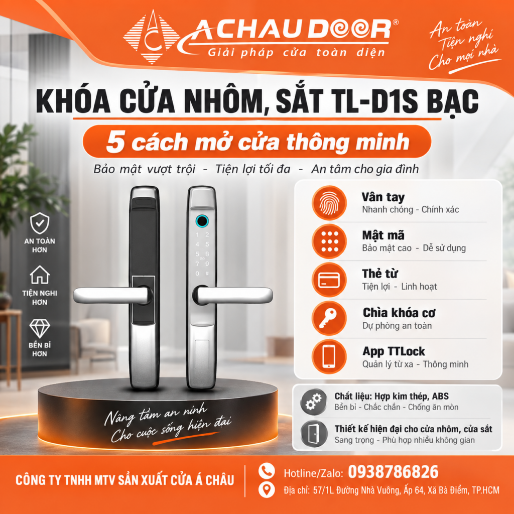 Khóa cửa nhôm sắt TL-D1S 1 TL-D1S
