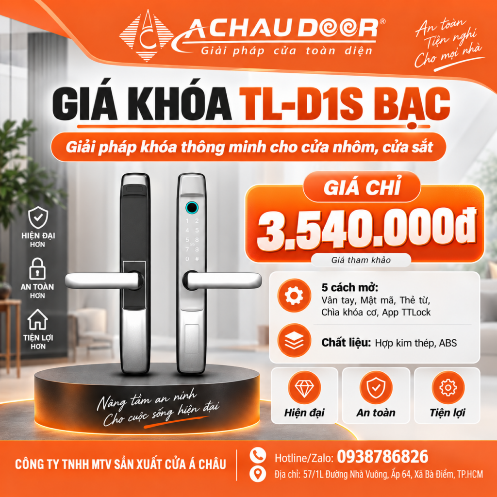 Khóa cửa nhôm sắt TL-D1S 3 TL-D1S