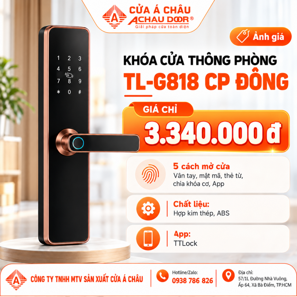 Khóa cửa thông phòng TL-G818CP 3 TL-G818 CP
