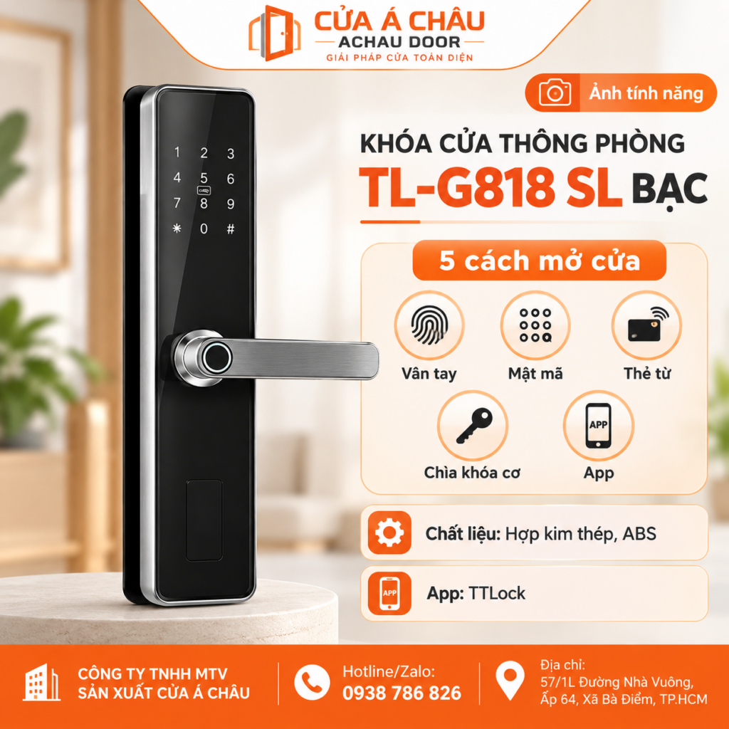 Khóa cửa thông phòng TL-G818SL 1 TL-G818SL