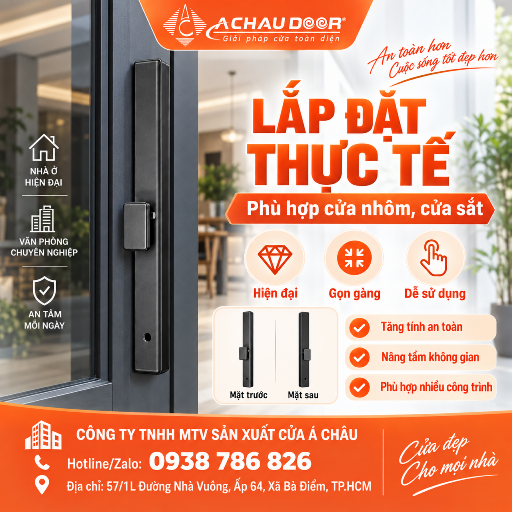 Khóa cửa nhôm TL-L308 tay xoay 2 TL-L308 tay xoay