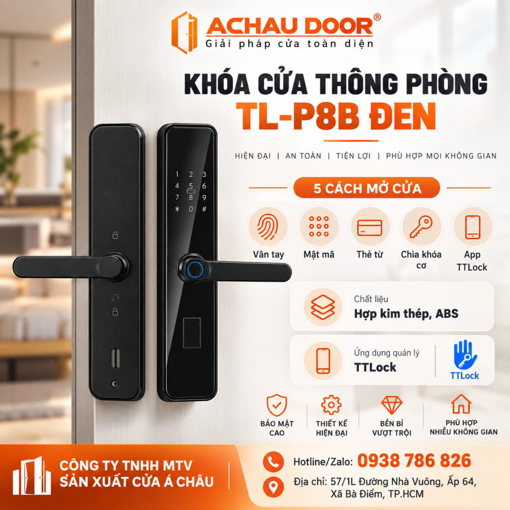 Khóa cửa thông phòng TL-P8B đen 1 TL-P8B 1