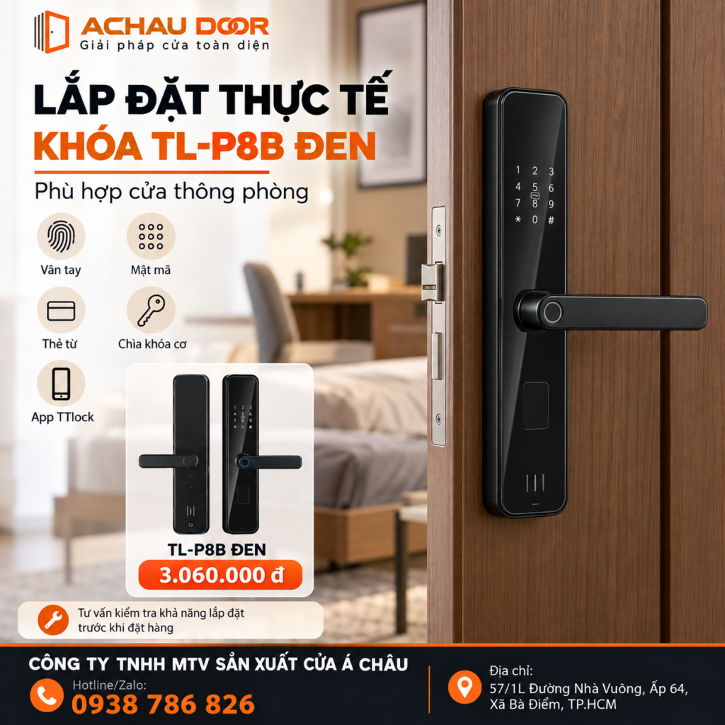 Khóa cửa thông phòng TL-P8B đen 2 TL-P8B 1
