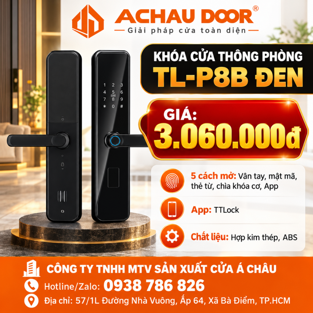 Khóa cửa thông phòng TL-P8B đen 3 TL-P8B