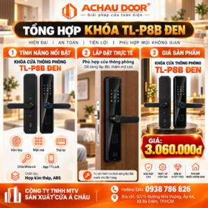 Khóa cửa thông phòng TL-P8B đen