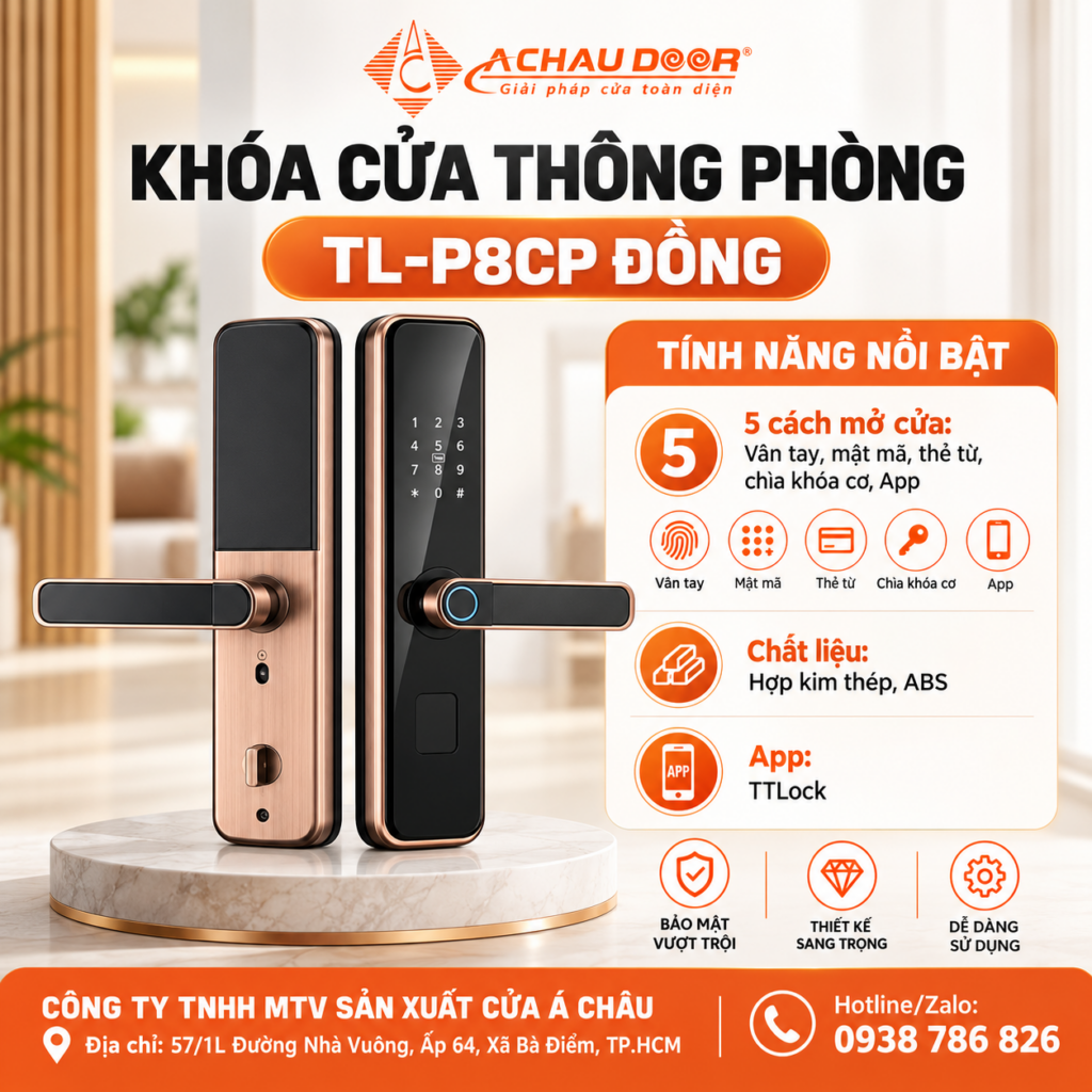 khóa cửa thông phòng TL-P8CP 1 TL-P8CP