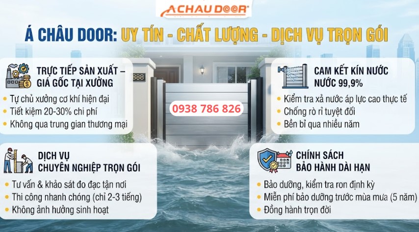 Ưu Và Nhược Điểm Các Loại Cửa Chống Ngập Nước Đang Có Trên Thị Trường 5 Những cam kết uy tín của Á Châu Door