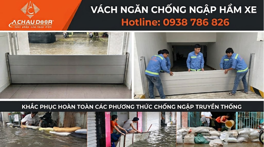 Giải Pháp Vách Ngăn Chống Ngập Hầm Xe Hiệu Quả Nhất Hiện Nay 1 Giải pháp khắc phục vách ngăn chống ngập hầm xe tại Á Châu Door